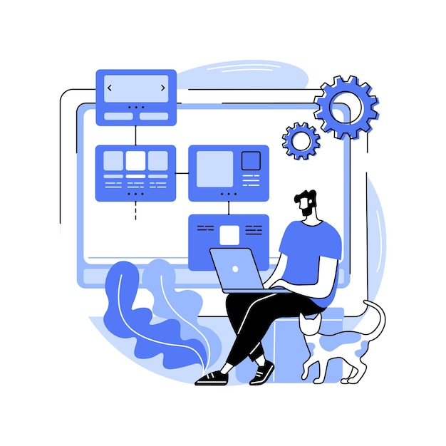 Testeur de logiciel isolé illustrations vectorielles de dessin animé