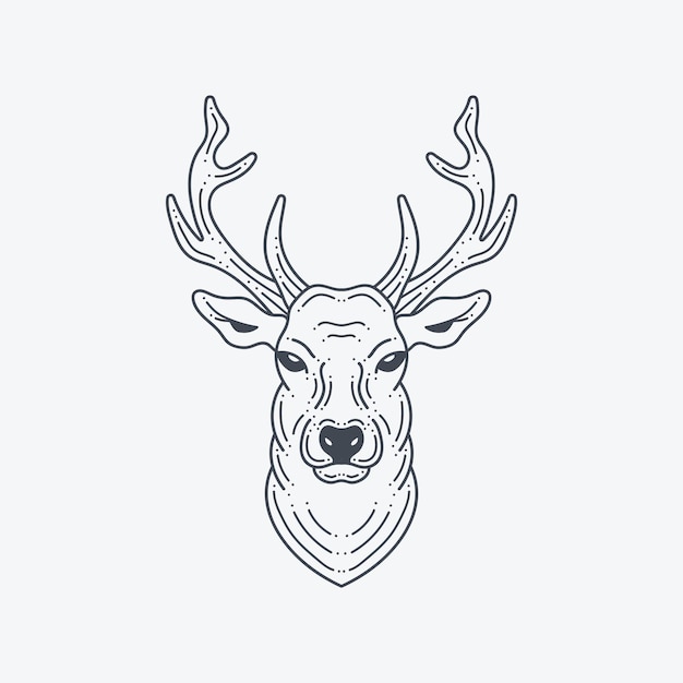 Vecteur tête de cerf illustration d'art en ligne