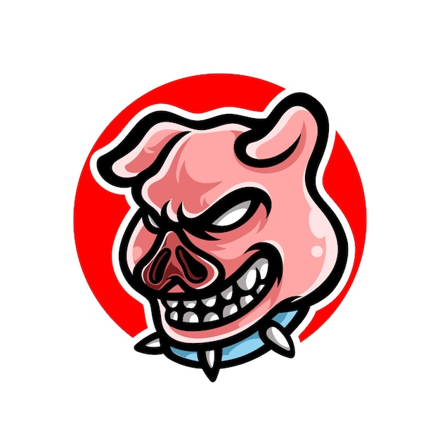 Tête De Cochon E Sport Mascotte