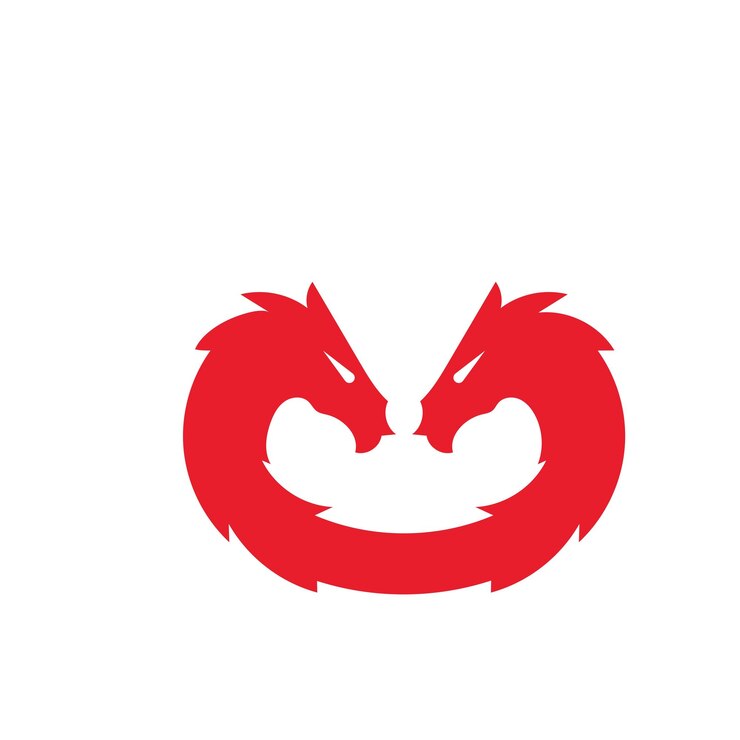 Tête de dragon icône modèle illustration vectorielle