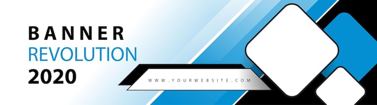 Vecteur en-tête du site web d'affaires.