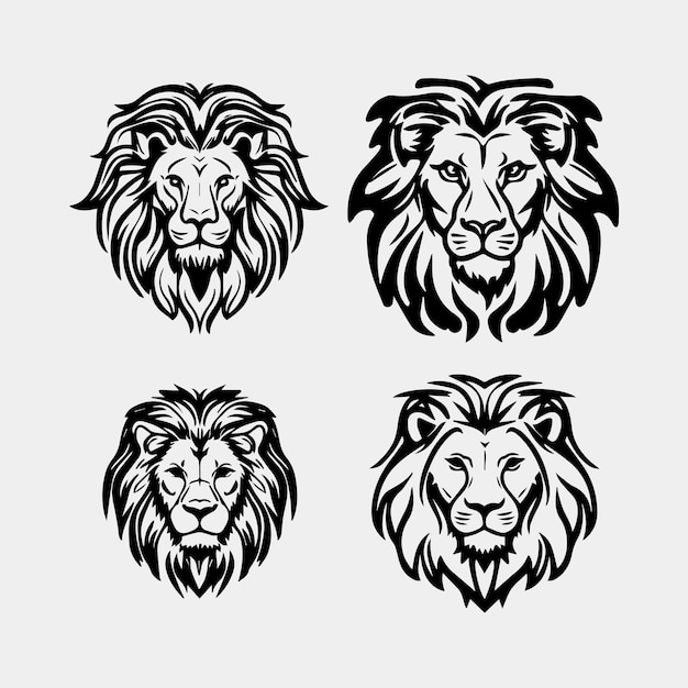 La tête d&#39;un lion avec une couronne royale