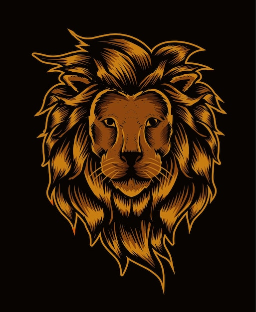 Tête de lion illustration