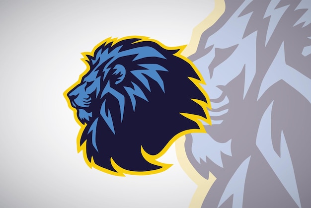 Tête Lion Logo Esports Sport Jeu Mascotte Vector Design Template Art