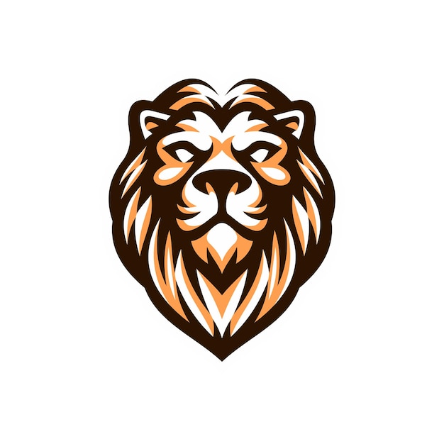 Tête De Lion Mascotte Illustration Logo