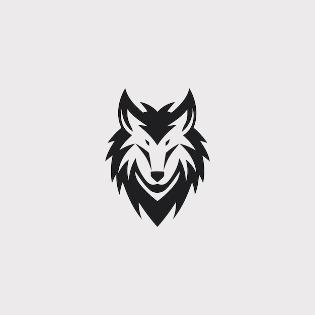 Tête De Loup Abstraite Logo Design Illustration Vectorielle