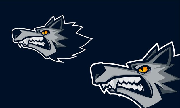 Tête De Loup En Colère Premium Logo Vector Illustration Mascotte