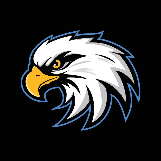 Tête De Mascotte D'une Illustration Vectorielle Eagle