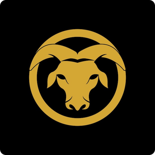 Tête de taureau logo vecteur icône illustration design