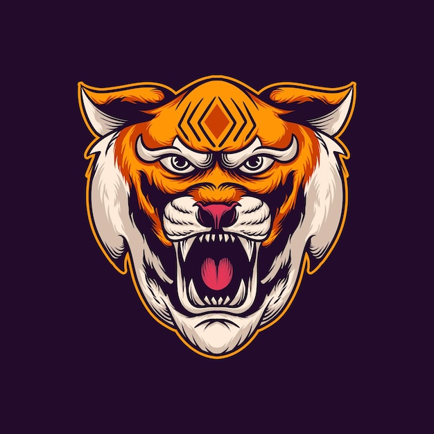 Tête De Tigre En Colère Logo