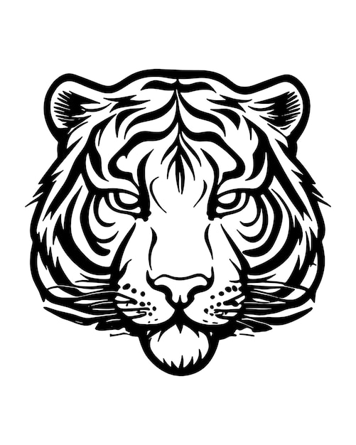 tête de tigre illustration vectorielle mascotte logo vecteur