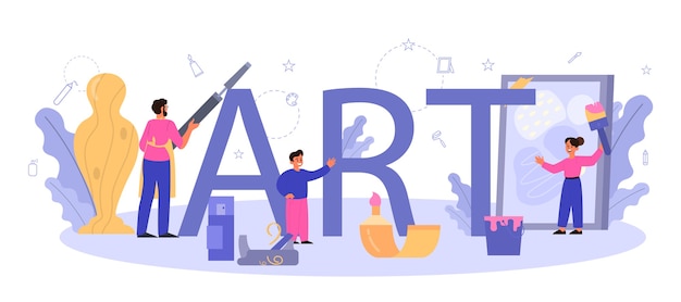 En-tête typographique de l'éducation de l'école d'art