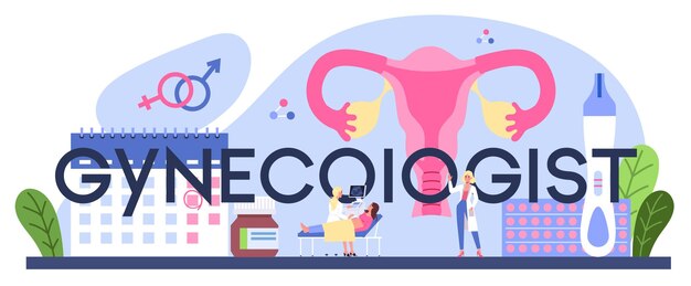 En-tête typographique de gynécologue