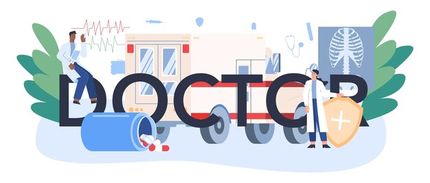 En-tête Typographique De Médecin