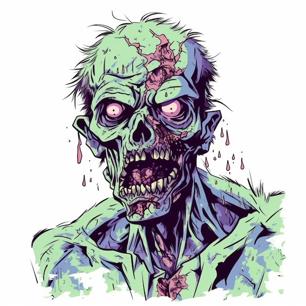 Vecteur tête de zombie