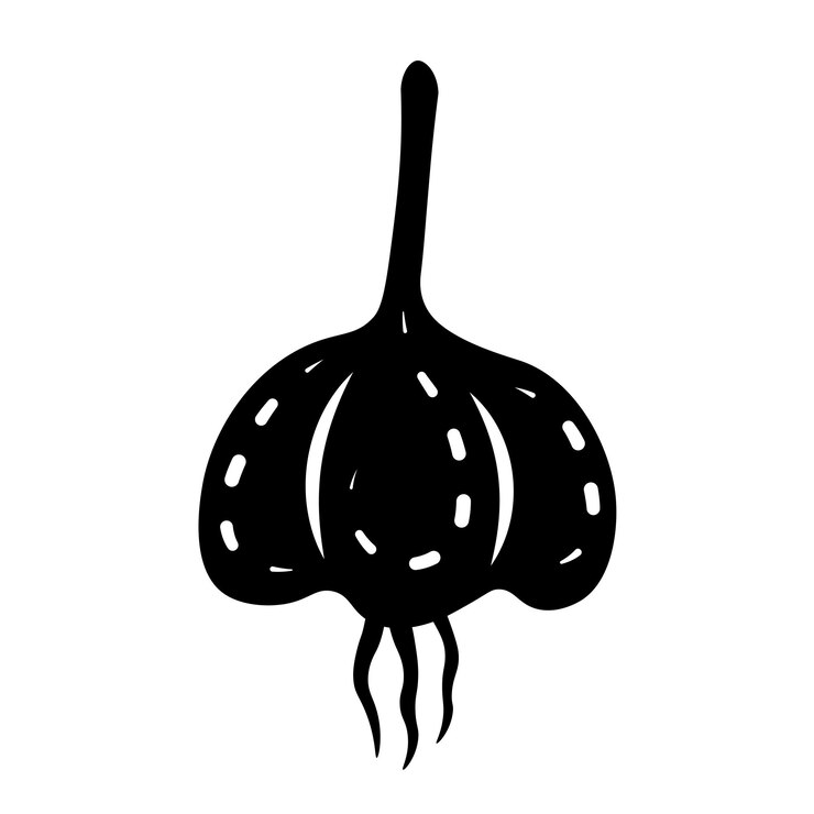 Vecteur têtes d'ail doodle illustration vectorielle