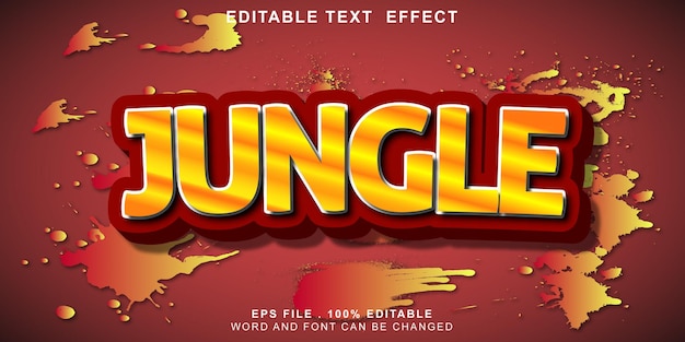 Vecteur text-effect-editable-jungle