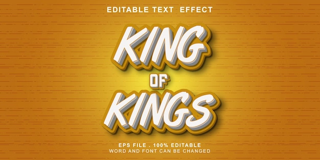 Vecteur text-effect-kingofkings