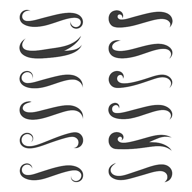 Text Tails Swoosh Vector pour la typographie du baseball et du sport