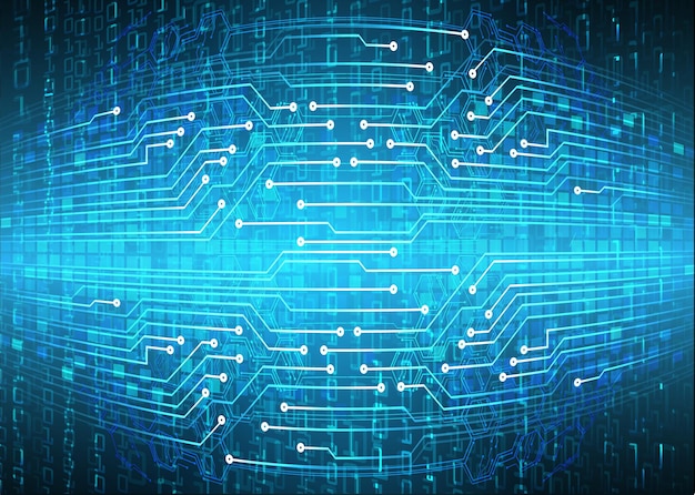 Texte Cyber Circuit Futur Technologie Concept Arrière-plan