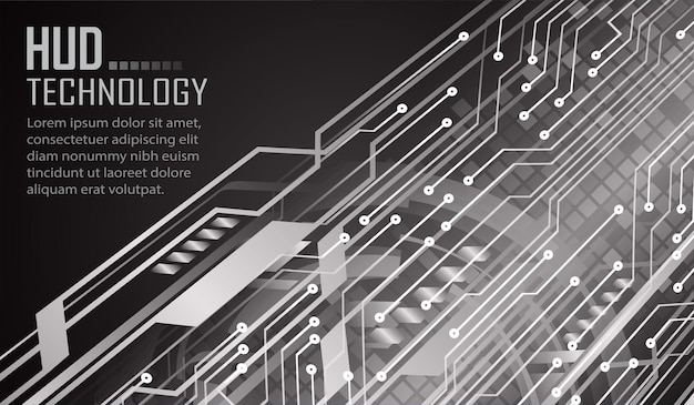 Texte Cyber Circuit Futur Technologie Concept Arrière-plan