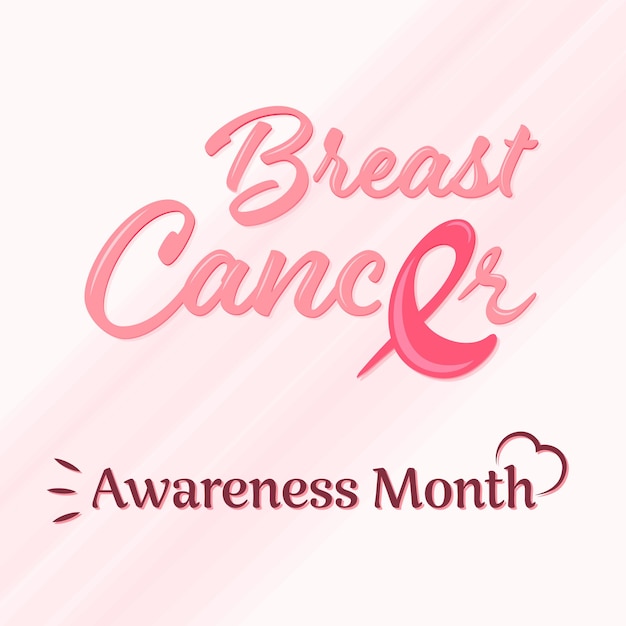 Texte du mois de sensibilisation au cancer du sein sur fond rose