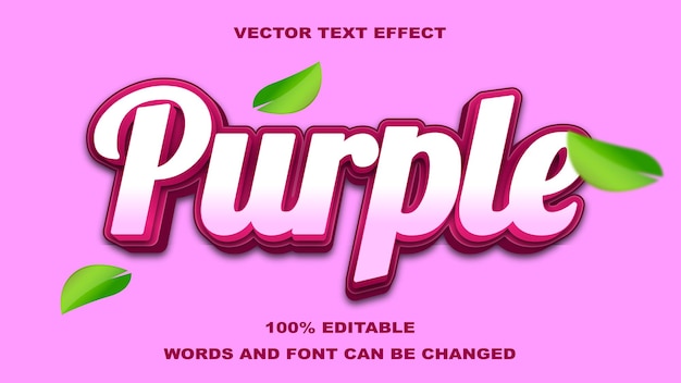 Texte Effet Editable Violet