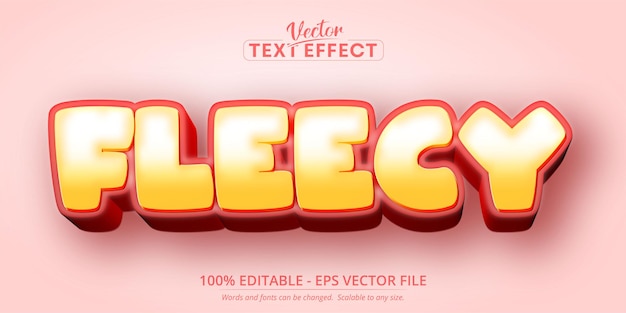 Texte flou, effet de texte modifiable de style dessin animé
