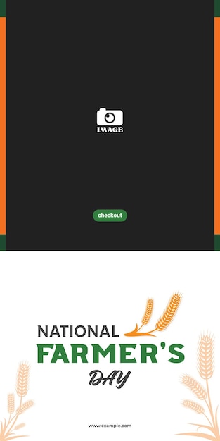 Vecteur texte et illustration de la journée nationale des agriculteurs pour les affiches de bannières d'arrière-plans de salutations