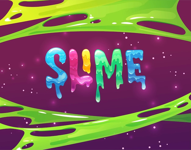 Texte De Lettrage à La Main Slime Lettres De Gelée Lumineuses