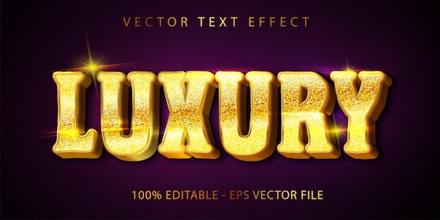 Texte Modifiable De Luxe Effet De Texte Modifiable De Couleur Dorée De Luxe Sur Fond Texturé