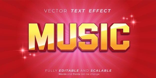 Texte modifiable Musique avec effet de style 3D
