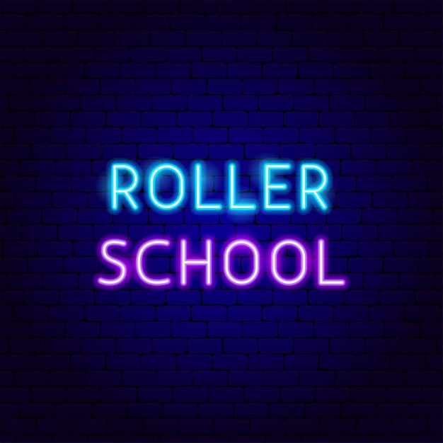 Texte Néon Roller School