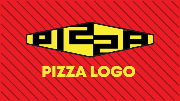 Vecteur texte de pizza logo