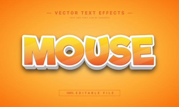 Texte De Souris Modifiable Style De Texte 3d