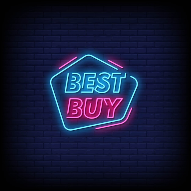 Texte De Style D'enseignes Au Néon Best Buy