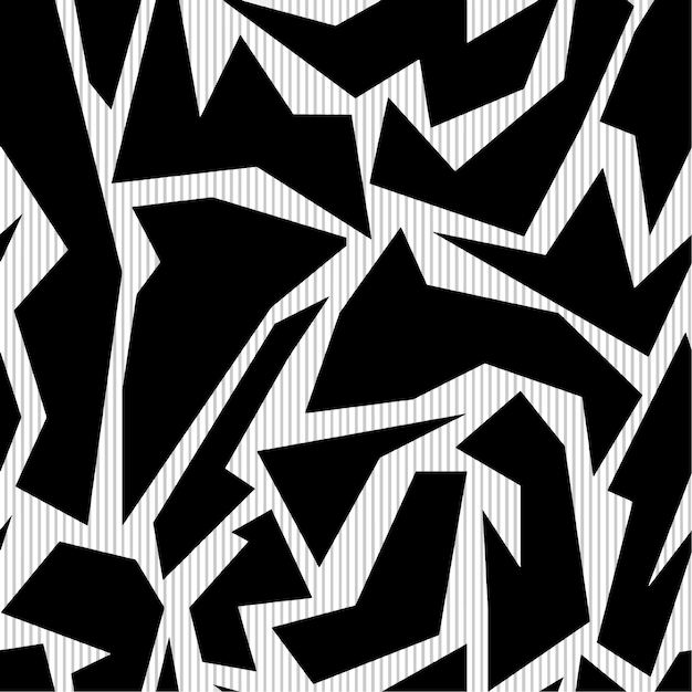 Textil en forme de craque en noir et blanc