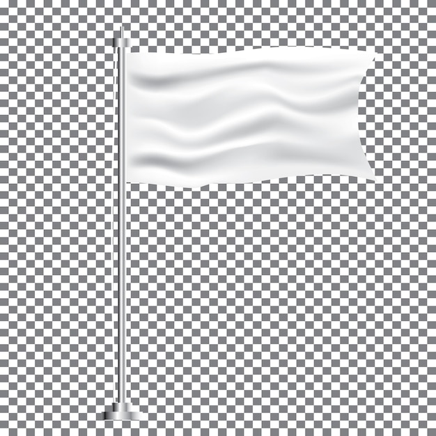 Vecteur textile blanc agitant un drapeau vide
