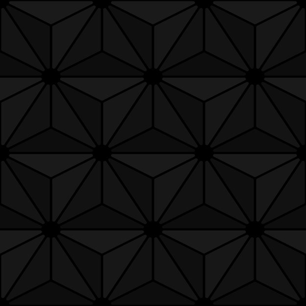 Texture 3d transparente sombre Motif répétitif polygonal noir créatif Fond décoratif