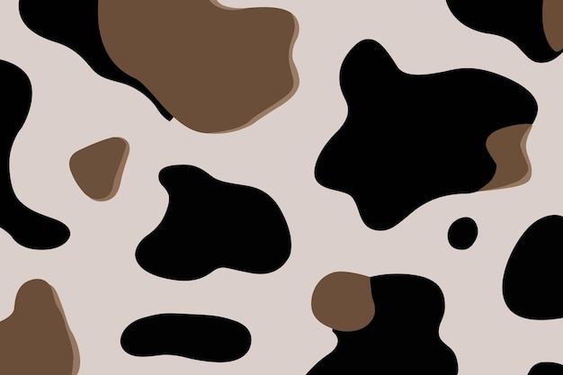 Texture abstraite de la peau de vache ou motif d'impression de vache vectoriel conception de motif répété