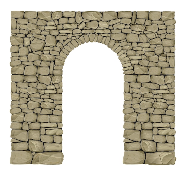 Vecteur la texture d'une arche en pierre sauvage