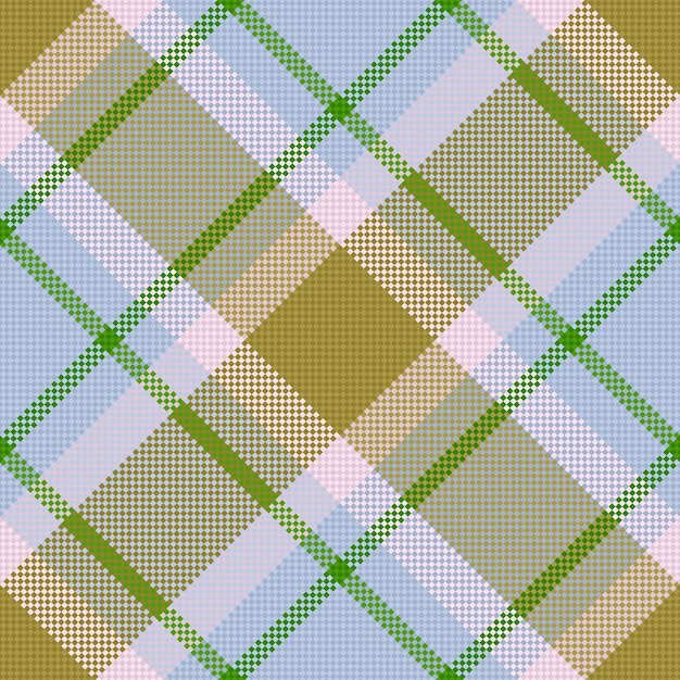 Texture d'arrière-plan tartan Textile à carreaux sans couture Tissu à motif vectoriel à carreaux