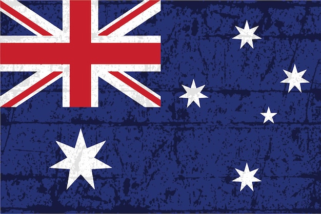 Vecteur texture australienne drapeau national grunge fond d'écran