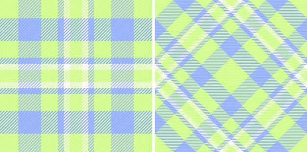 Texture à carreaux vectoriels de fond textile en tissu avec un motif sans couture tartan en couleurs d'été