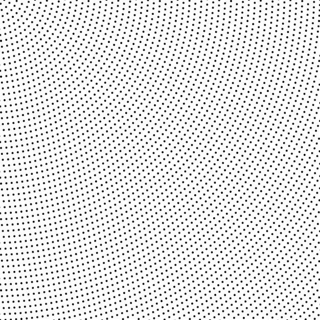 Texture comique en pointillés demi-teintes. Fond de motif radial. Fond d'écran vectoriel pop art noir et blanc.