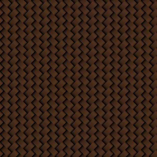 Vecteur texture du modèle sans couture tissage cuir marron