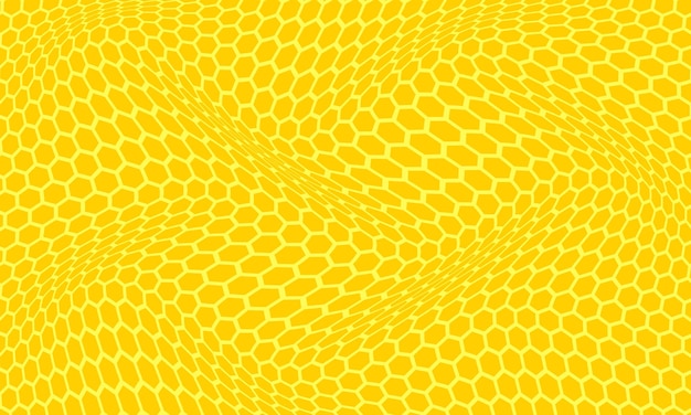 Texture du nid d'abeille en jaune