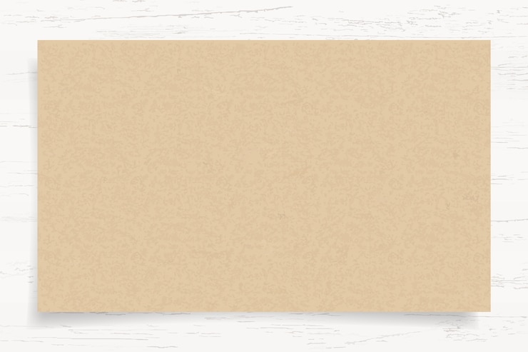 Vecteur texture du papier brun sur fond de bois blanc.
