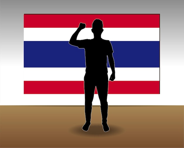 Vecteur la texture du papier du drapeau de la thaïlande est un élément vectoriel en un seul morceau.