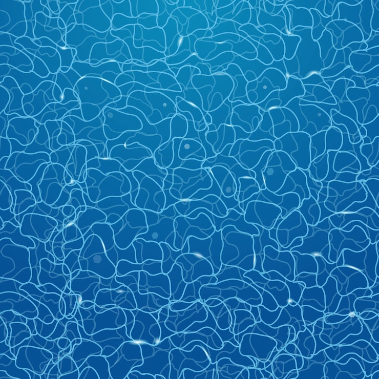 Vecteur texture de l'eau transparente. ondulations dans l'eau. la surface de l'eau. réflexion dans l'eau.